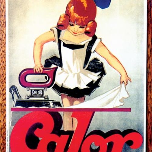 Plakat reklamujący gaz propan-butan jako paliwo do żelazka, fot. Forum