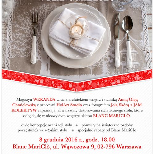 Warsztaty dekorowania świątecznego stołu