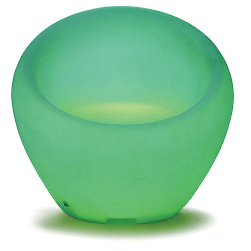 Fotel z tworzywa z oświetleniem LED.