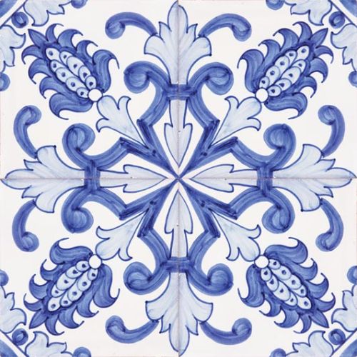 Płytka wzorowana na XVII- i XVIII-wiecznych płytkach portugalskich. Cena - od 4 do 10 euro/szt. EUROMKII