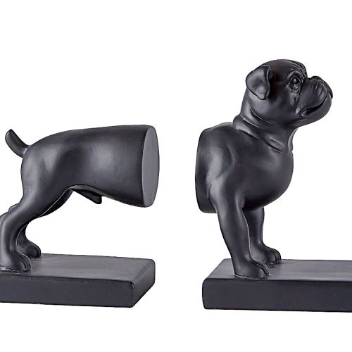 podpórki do książek pies