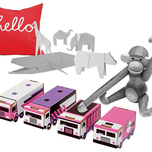 Poducha od Karin Mannerstal, papierowe zoo to nowość włoskiej firmy Magis, świat z tektury: samochody,