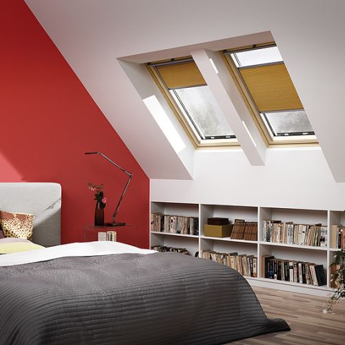 Podwójnie plisowane rolety i markizy z cienkiej siateczki, Velux