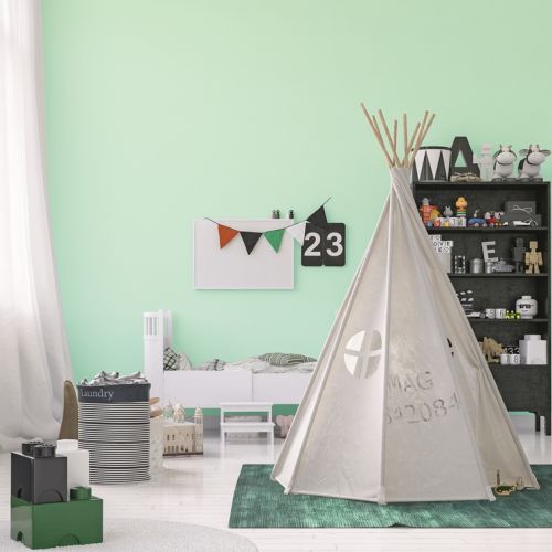 zielono biały pokój dla dziecka