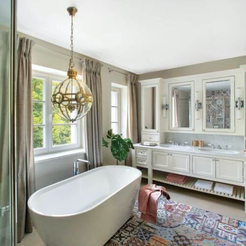 pomysł na aranżację łazienki z wanną