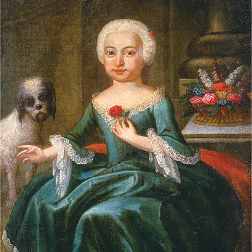 Portret dziewczynki z rodziny Schaffgotsch , malarz śląski, ok. 1760 r