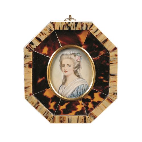 Miniatura w onyksowej ramce, XVIII w.