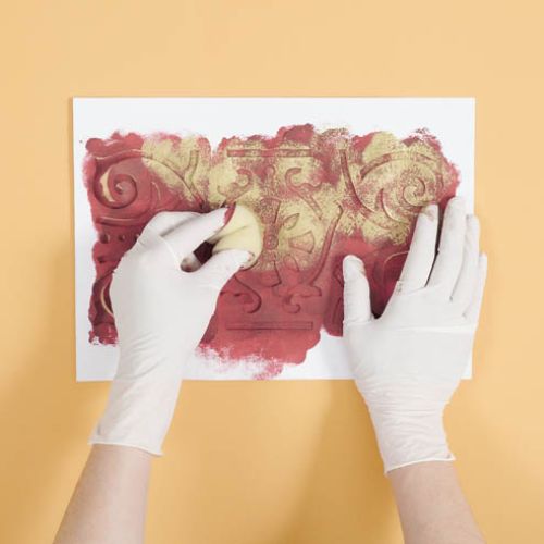 Potem malujemy Blaskiem Kalcytu. Wzór z Montmartre