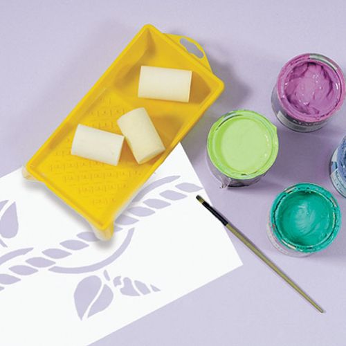 Powój - szablon do dekoracji ściany