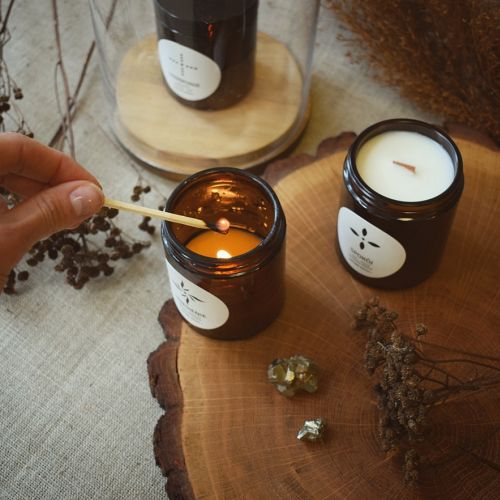 świece z ekologicznego wosku sojowego