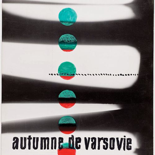 Projekt plakatu Międzynarodowego Festiwalu Muzyki Współczesnej Warszawska Jesień , 1962 r.