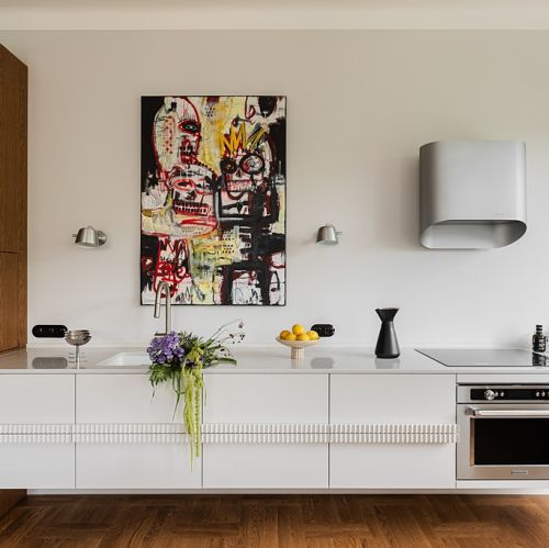 nowoczesna kuchnia w mieszkaniu w kamienicy