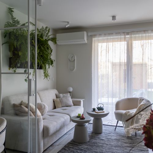 60-metrowe mieszkanie styl modern farmhouse