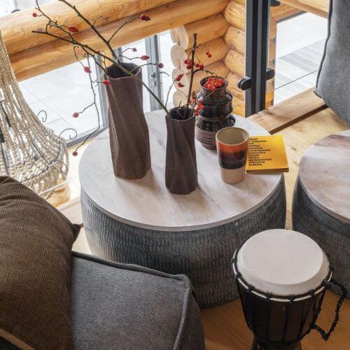 przytulny dom z bali wnętrza