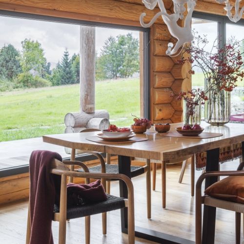 jadalnia góralski styl nowoczesny