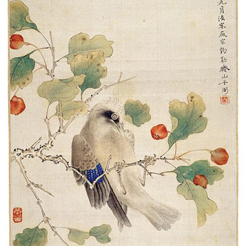 Ptaki i kwiaty , Tsubaki Chinzan, pocz. XIX w., The British Museum