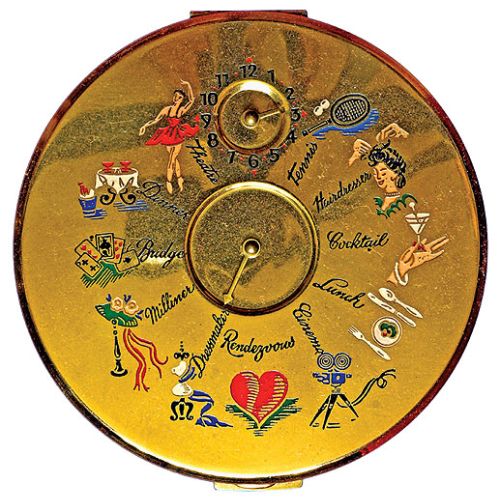 Puderniczka vintage rose gold, Stratton