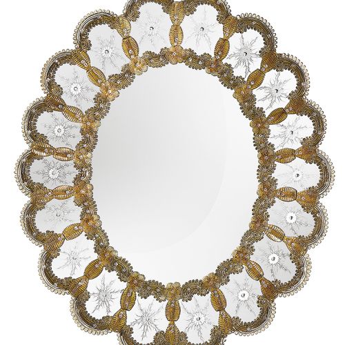 Rama ze szkła murano, MSPACE. Lustra jak płatki śniegu