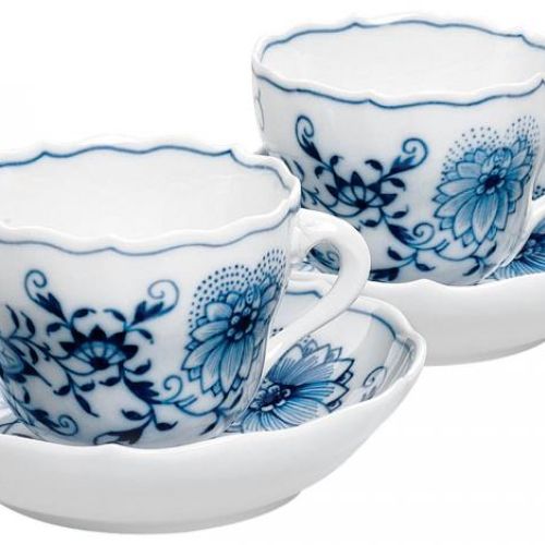 Ręcznie malowana miśnieńska porcelana.