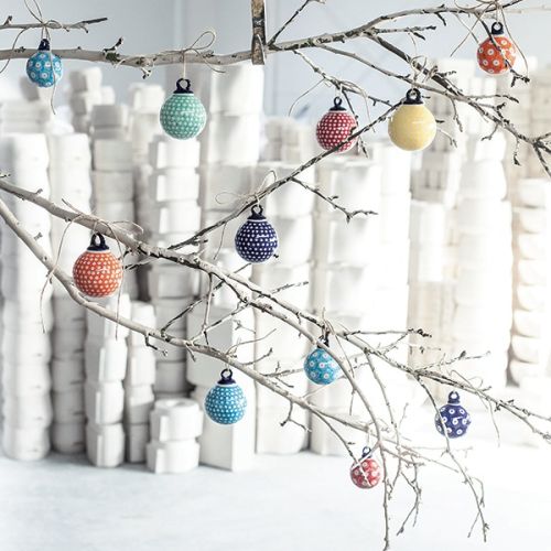 Ręcznie malowane bombki, Manufaktura Bolesławiec, POLISH-POTTERY.COM.PL