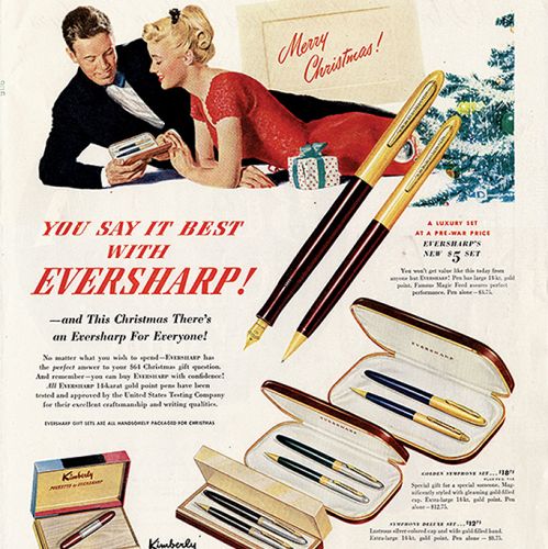 Reklama piór firmy Eversharp. Historia wiecznego pióra