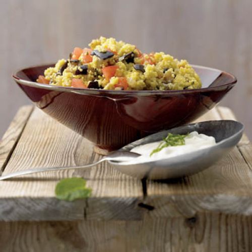 Risotto z kaszy jaglanej z bakłażanem