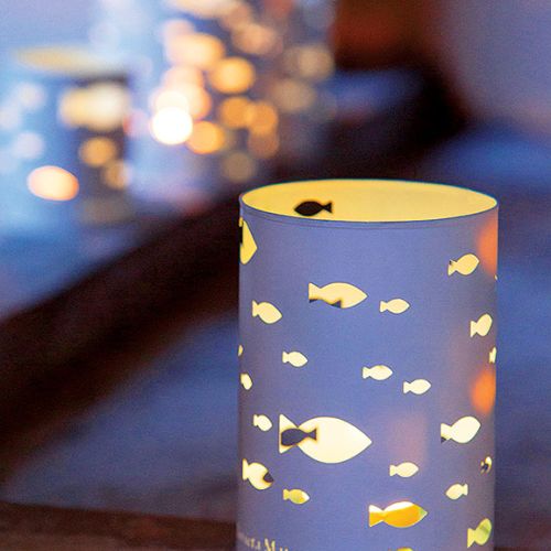 Blaszane lampiony: Happy Fish.