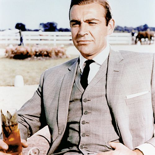 Sean Connery w filmie Goldfinger , 1964 r.