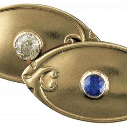 Secesyjne z szafirem i diamentem, ok. 1900 r., Tiffany Company, WWW.JEWELRYEXPERT.COM