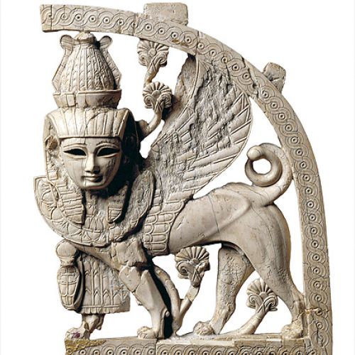 Sfinks z Nimrud, Mezopotamia. Klejnoty Mezopotamii