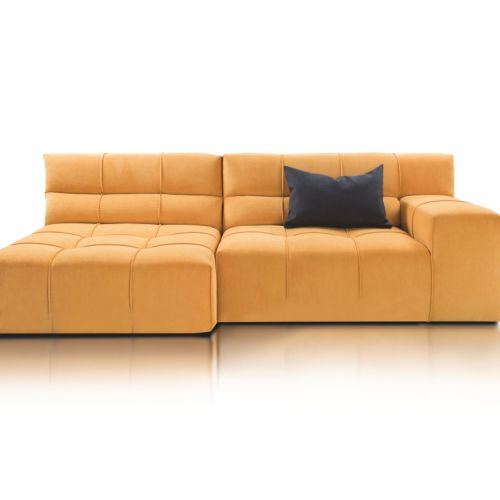 musztardowa sofa do salonu z kolekcji Nobonobo