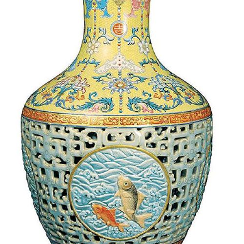 Chińska waza  z dynastii Qianlong, XVIII w.