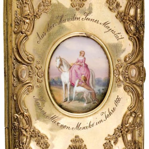 Srebrny wizytownik z medalionem, fot. FORUM