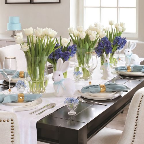 Stół wielkanocny - najpiękniejsze dekoracje w różnych kolorach