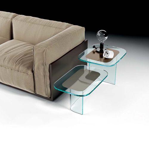 Stolik kawowy Paesaggi Side. Szkło z charakterem