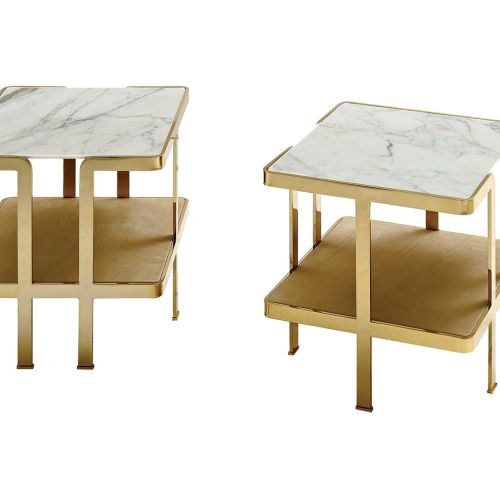 ODILON, naturalny kamień, skóra, mosiądz, NUBE, nubeitalia.it