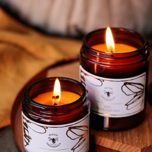 świece z wosku pszczelego