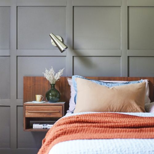 sypialnia mid-century modern