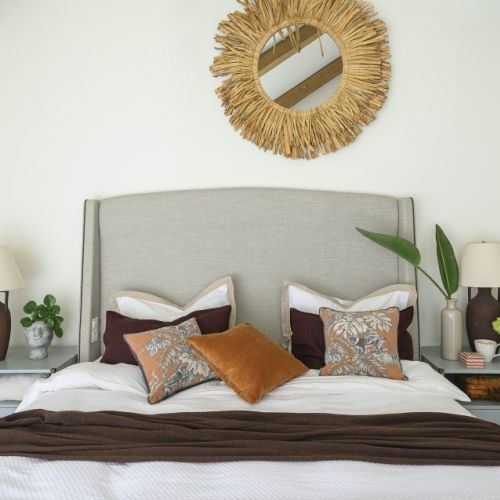 sypialnia w stylu farmhouse