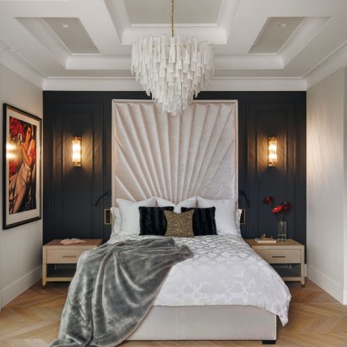 sypialnia w stylu modern classic