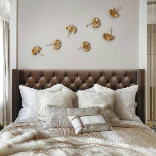 jasna sypialnia w stylu modern classic