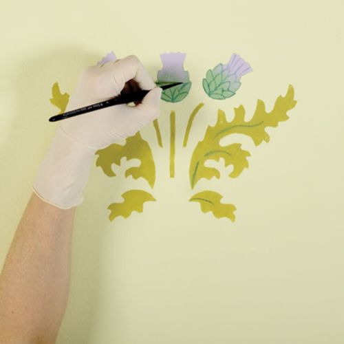 Szablony do samodzielnego ozdabiania domu. Wzór kwiatowy.