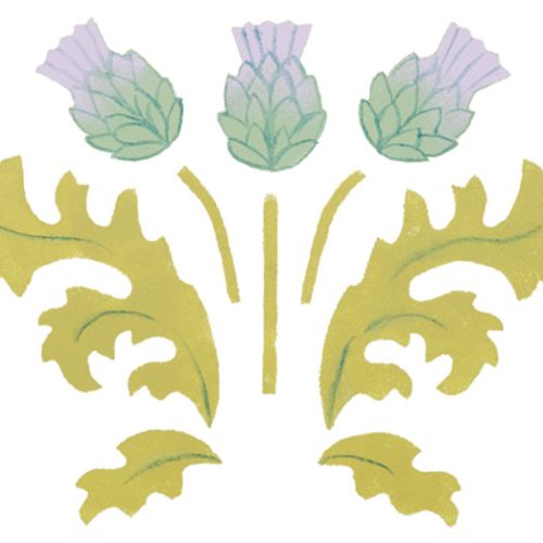 Szablony do samodzielnego ozdabiania domu. Wzór kwiatowy.