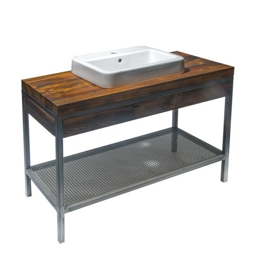 szafka pod umywalkę z odzyskanego drewna