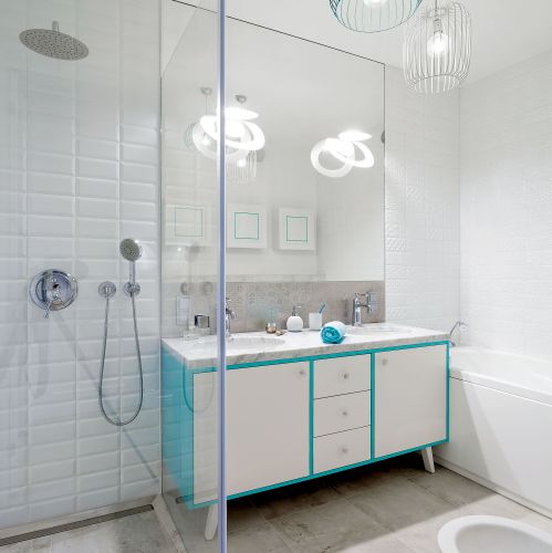 Nowoczesne mieszkanie: pudrowe i przytulne