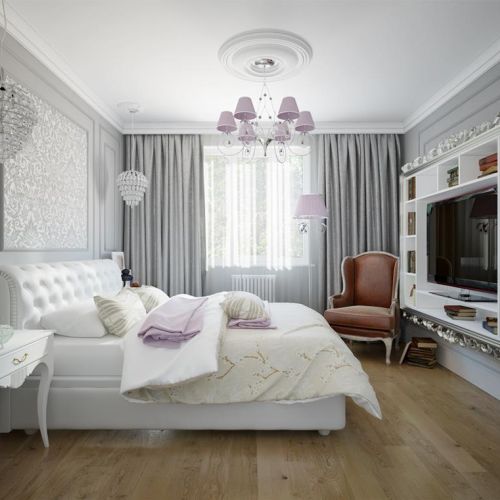 Fot. Shutterstock. Szara sypialnia - inspiracje, dodatki, aranżacje