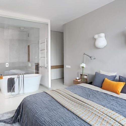 Fot. Aneta Tryczyńska. Szara sypialnia - inspiracje, dodatki, aranżacje