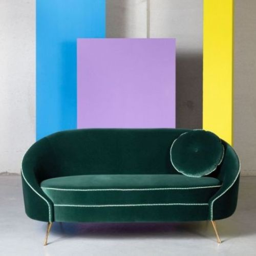 ciemnozielona sofa