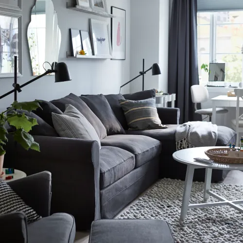 szary salon aranżacje