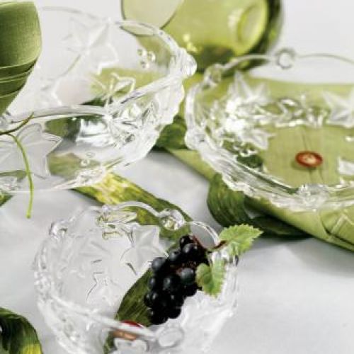 Szklane naczynka z satynowym ornamentem. Wellington od niemieckiej firmy Walther Glas. Cena miseczki – 22 zł. T.I.E. ART GLAS